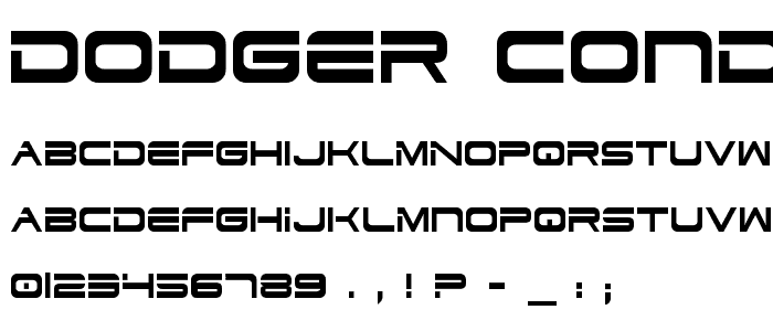 Dodger Condensed font